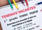 Hay vacantes en la Escuela Primaria Nº2