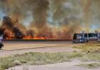 Evacuaron por precaución el Aeropuerto de Bahía Blanca por un incendio de pastizales