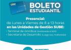 Se encuentran abiertas las inscripciones para el Boleto Estudiantil