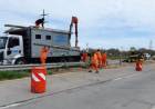 Se repararon luminarias, pavimento y cartelería en las rutas 3 y 229