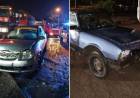 Choque frontal de vehículos en el paso a nivel de Alem y Catamarca
