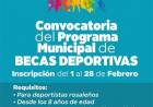 Comenzó la inscripción al Programa Municipal de Becas Deportivas 2025