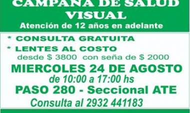 ATE inició una campaña de controles oftalmológicos