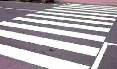 Cortes de tránsito por el repintado de sendas peatonales en el centro 