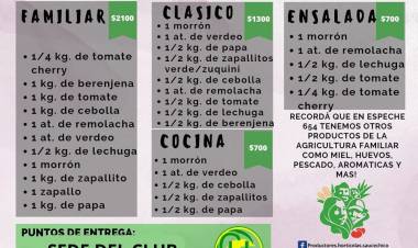 El INTA regresa con los bolsones de hortalizas frescas a Pehuen Co