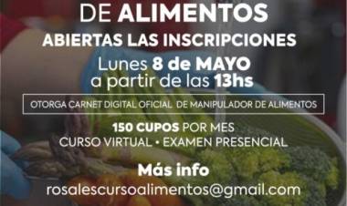 La inscripción para cursos gratuitos del Municipio de Manipulación de Alimentos  abre el lunes 8 de mayo 2023