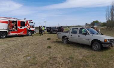 Fuerte choque en la ruta 3 en cercanías a Grunbein