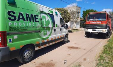 Bomberos Voluntarios asistieron a un principio de incendio en una vivienda del ATE IV