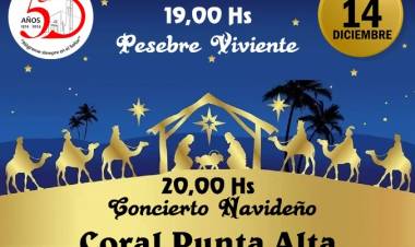 El Coral Punta Alta realizará conciertos navideños