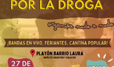 Este sábado se realizará el festival “Ni un pibe menos por la droga“