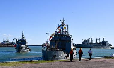El multipropósito ARA “Punta Alta” regresó a la Base Naval Puerto Belgrano