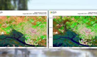 Antes y después: imágenes satelitales muestran el impacto de la inundación en Bahía Blanca