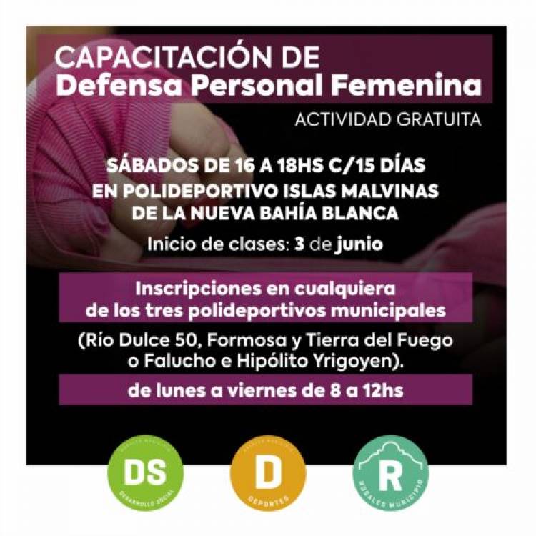 Desde el Municipio se brindarán capacitaciones gratuitas de defensa personal femenina