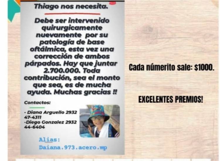 Se realiza una campaña solidaria para operar de los párpados a un nene de 9 años