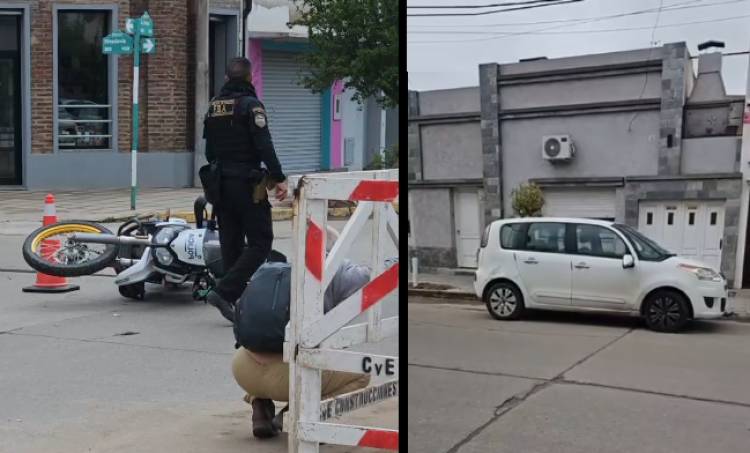Un policía fue trasladado al hospital tras un choque en Paso y Rivadavia