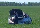 Un auto volcó en la ruta que va hacia Pehuen Co