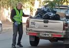 El Intendente Uset y funcionarios salieron a recolectar residuos tras el PARO 