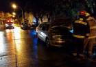 Bomberos Voluntarios acudieron al incendio de un automóvil