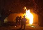 Bomberos Voluntarios acudieron al incendio de una vivienda en Barrio Laura