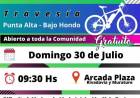 Este domingo se realizará una bicicleteada hasta Bajo Hondo