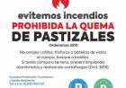 Protección Ciudadana recuerda prohibición de quema de pastizales para la prevención de incendios forestales