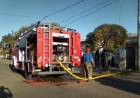 Bomberos Voluntarios acudieron al incendio de un galpón
