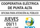 Este jueves se inaugurará la oficina de la Cooperativa Eléctrica de Punta Alta en Pehuen Co