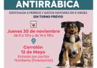 El jueves 30 de noviembre de 2023 se llevará a cabo una nueva campaña de vacunación antirrábica
