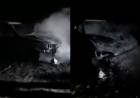 Bomberos Voluntarios acudieron al incendio de un auto en la ex ruta 3 