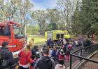 Se realizó un simulacro de incendio en el Jardín de Infantes de Puerto Belgrano
