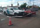 Accidente de tránsito entre un auto y un patrullero