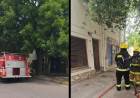 Bomberos Voluntarios acudieron al principio de incendio en una vivienda en Paso al 600