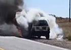 Pérdidas totales en el incendio de un auto en ruta 249