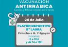 Este jueves habrá vacunación antirrábica en el Playón de Barrio Laura