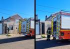 Bombero Voluntarios acudieron al incendio de un departamento