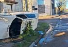 Vuelco de un auto en Alem y España