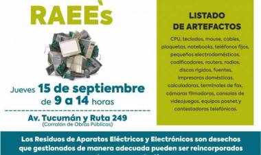 El jueves 15 habrá una nueva campaña de desechos de residuos tecnológicos 