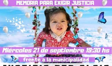 Se realizará una marcha del silencio a un año del crimen de Alaia Caro