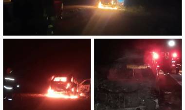 Incendio de un vehículo en ruta 249