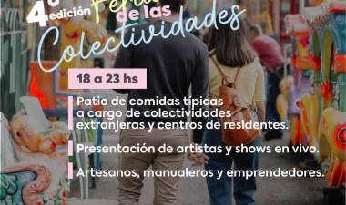 Este domingo tendrá lugar la 4° Fiesta de las Colectividades en calle Irigoyen