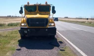 Un auto y un camión de caudales chocaron en la ruta 3 en cercanías a Bajo Hondo