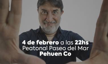  El show del Flaco Pailos llega a la peatonal de Pehuen Co el sábado 4 de febrero 2023 