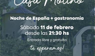 El Municipio de Coronel Rosales invita a la “Noche de España” en la Casa Molino de Pehuen Co
