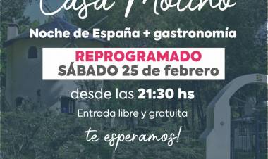 Este sábado llega la “Noche de España” a la Casa Molino de Pehuen Co