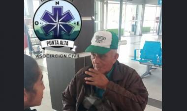Desde Búsqueda y Rescate de Punta Alta se colaboró en el hallazgo de un hombre perdido