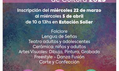 Abren las inscripciones para los talleres gratuitos de la Dirección de Cultura
