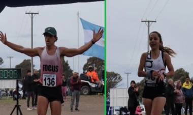 María de los Ángeles Juárez y Manuel Córsico fueron los ganadores de los 10K de Puerto Rosales