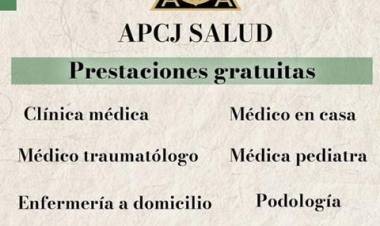 Prestaciones gratuitas para afiliados de APCJ Salud