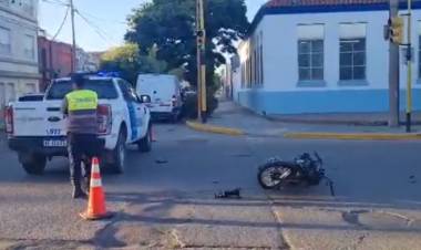 Un motociclista herido tras un accidente de tránsito en Irigoyen y Murature