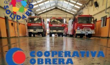 Durante el mes de abril el redondeo solidario de la Cooperativa Obrera será para Bomberos
